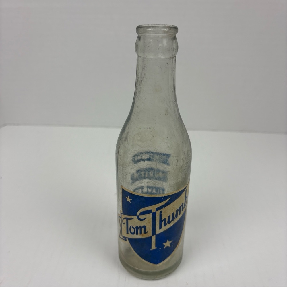 Vintage Tom Thumb Soda Bottle Glass Rome Georgia Spann’s Beverage Collectible